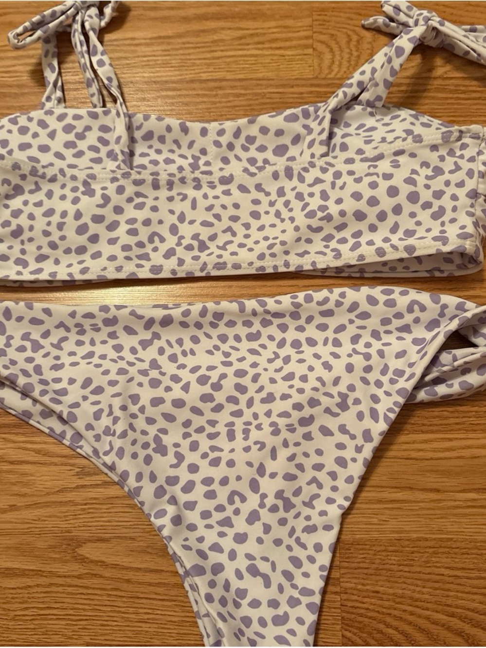 Never worn! Lavender Spot Print Bikini Set